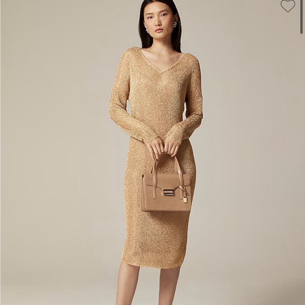 J.Crew Collection sheer metallic sweater-dress